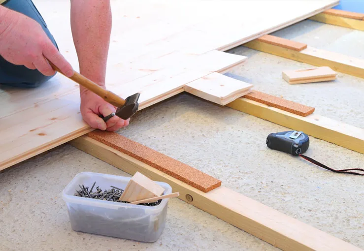 Entreprise experte en pose de parquet massif cloué dans le 74