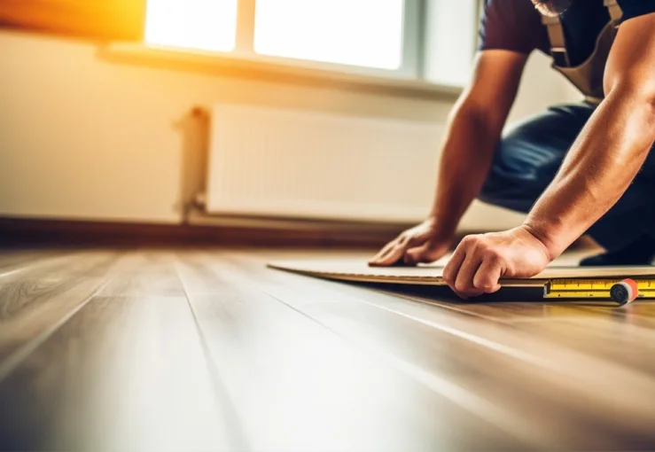 Pose de plinthes et finitions soignées sur parquet cloué en Haute Savoie