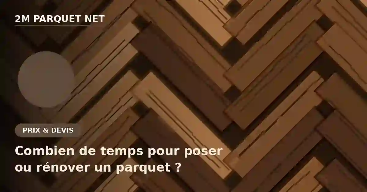 Illustration horloge et parquet illustrant les délais de pose et rénovation de parquet - 2M Parquet Net